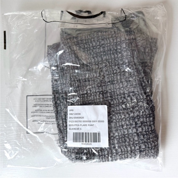 Urban Outfitters | Pria Knit Pull On Flare Pant Black White Tweed New Small NWT - Picture 8 of 11